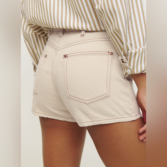 Reformation Pants - NWT Reformation Cowboy High Rise Jean Short in Almond